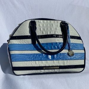 Brahmin crocodile print purse